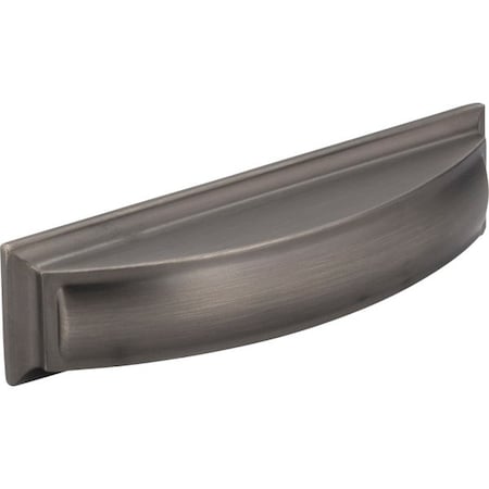 Jeffrey Alexander 96 mm Center-to-Center Brushed Pewter Square Annadale Cabinet Cup Pull 436-96BNBDL